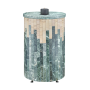 Дровяная банная печь «Ферингер» - «Уют-18» в облицовке из натурального камня «Змеевик + Окаменевшее дерево»