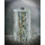 Дровяная банная печь «Ферингер» - «Малютка» в облицовке из натурального камня «Жадеит» (наборный)
