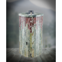 Дровяная банная печь «Ферингер» - «Малютка» в облицовке из натурального камня «Жадеит + Россо Леванте»